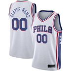 Kooe Custom P.76ers White 2020-21 Swingman Jerseys - Association Edition