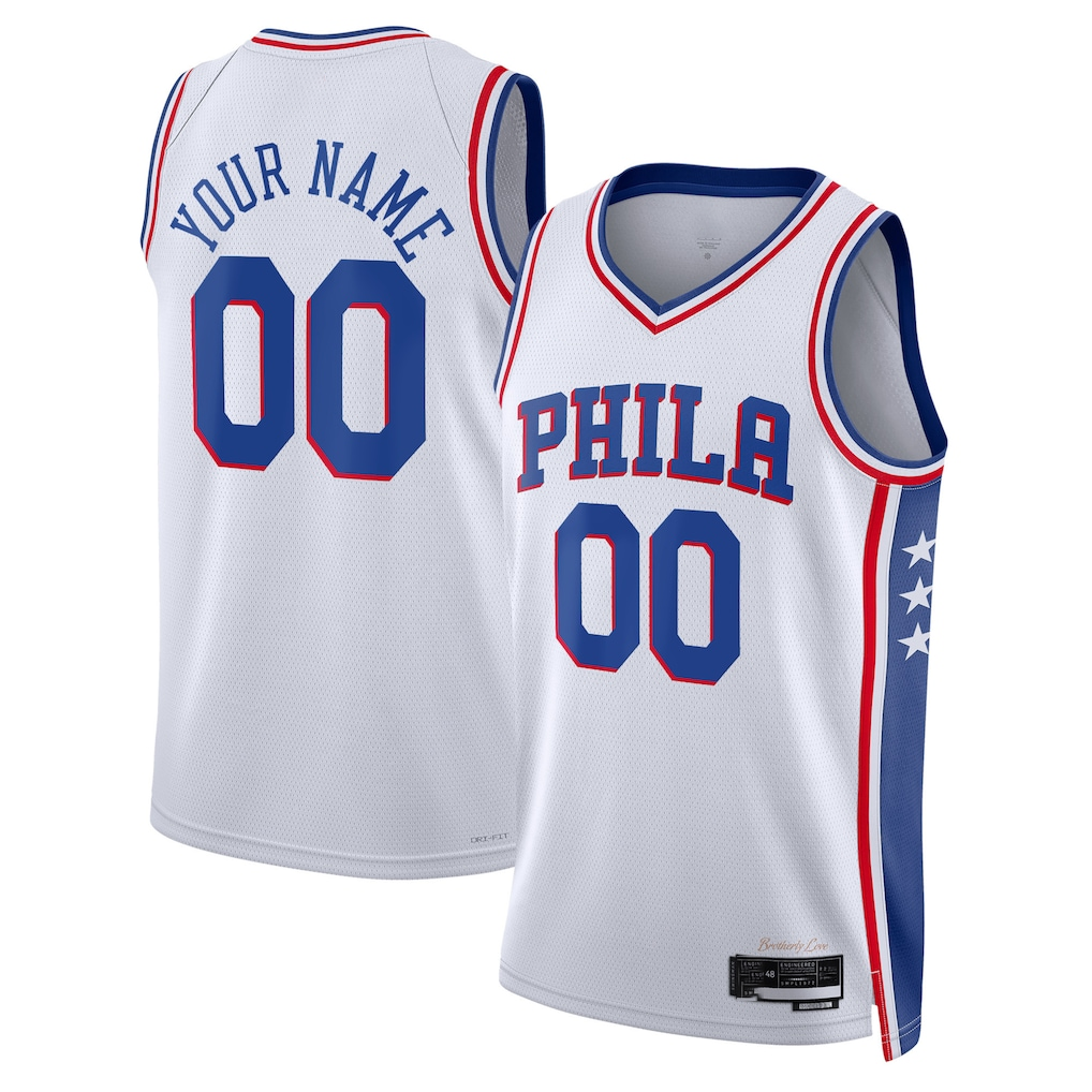 Kooe Custom P.76ers White 2022-23 Swingman Jerseys - Association Edition