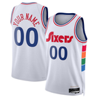 Kooe Custom P.76ers White 2024-25 Swingman Jerseys - City Edition