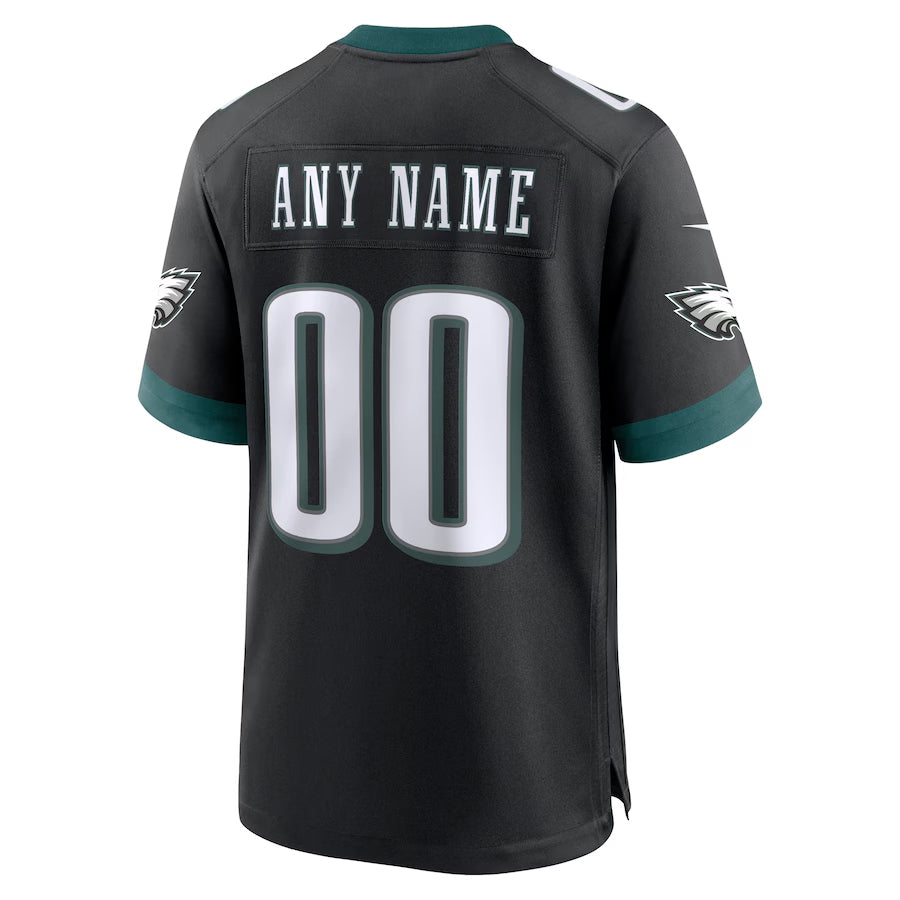 Kooe Custom P.Eagles Black Stitched Alternate Game Stitched Jerseys