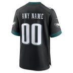 Kooe Custom P.Eagles Black Stitched Alternate Game Stitched Jerseys