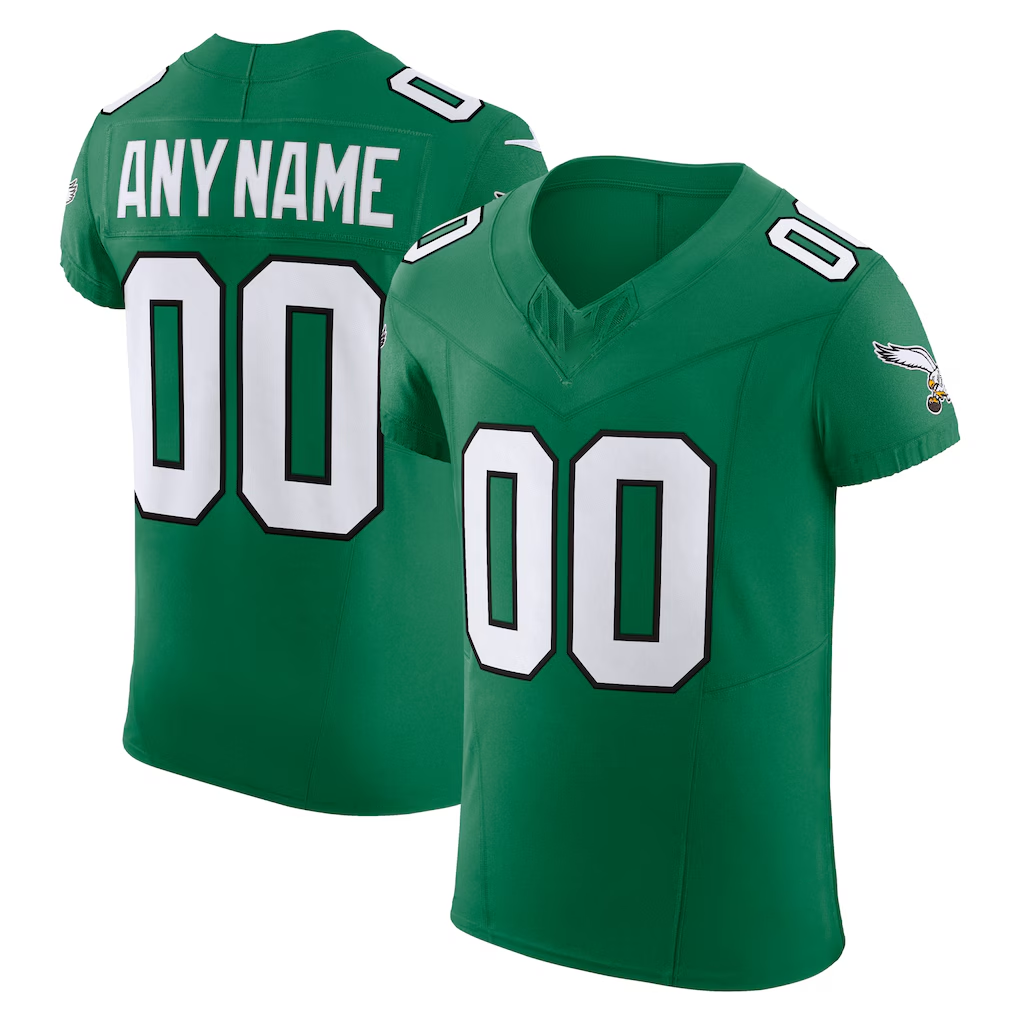 Kooe Custom P.Eagles Kelly Green 2nd Alternate Vapor F.U.S.E. Elite Stitched Jerseys