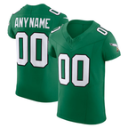 Kooe Custom P.Eagles Kelly Green 2nd Alternate Vapor F.U.S.E. Elite Stitched Jerseys