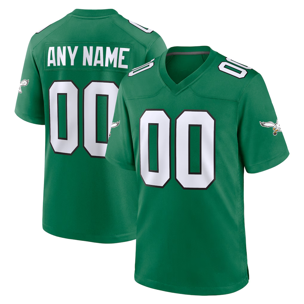 Kooe Custom P.Eagles Kelly Green Alternate Stitched Jerseys