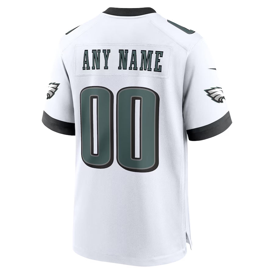 Kooe Custom P.Eagles White Stitched Home Game Stitched Jerseys