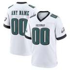 Kooe Custom P.Eagles White White Game Stitched Jerseys
