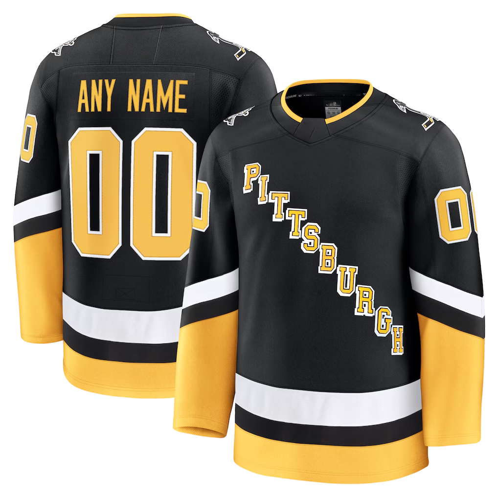 Kooe Custom P.Penguins Black Alternate Premium Jerseys