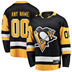 Kooe Custom P.Penguins Black Home Breakaway Jerseys