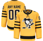 Kooe Custom P.Penguins Gold Alternate Authentic Pro Jerseys