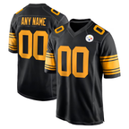 Kooe Custom P.Steelers Black Alternate Game Stitched Jerseys