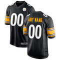 Kooe Custom P.Steelers Black Home Game Stitched Jerseys