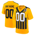 Kooe Custom P.Steelers Gold Alternate 1933 Throwback Game Stitched Jerseys