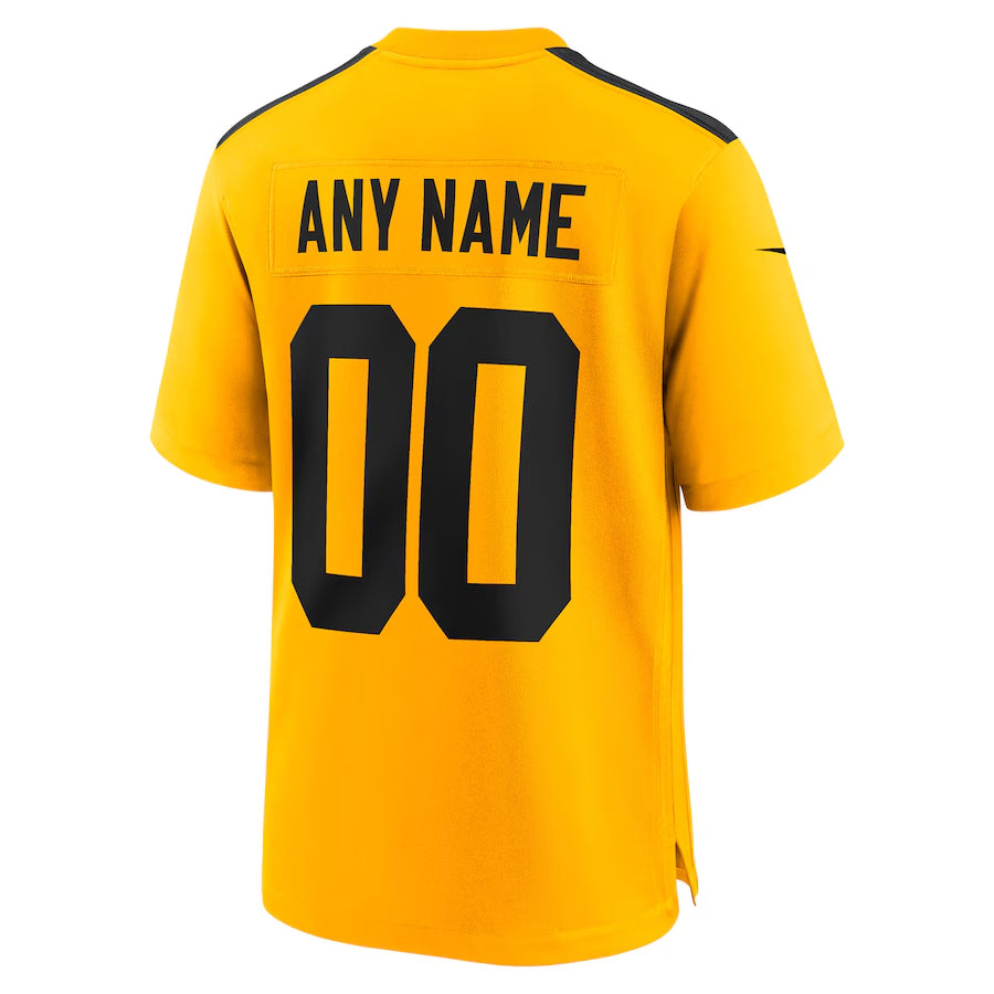 Kooe Custom P.Steelers Gold Alternate Game Stitched Jerseys