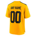 Kooe Custom P.Steelers Gold Alternate Game Stitched Jerseys