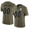 Kooe Custom P.Steelers Salute To Service Limited Olive Stitched Jerseys