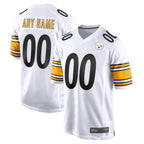 Kooe Custom P.Steelers White Home Game Stitched Jerseys