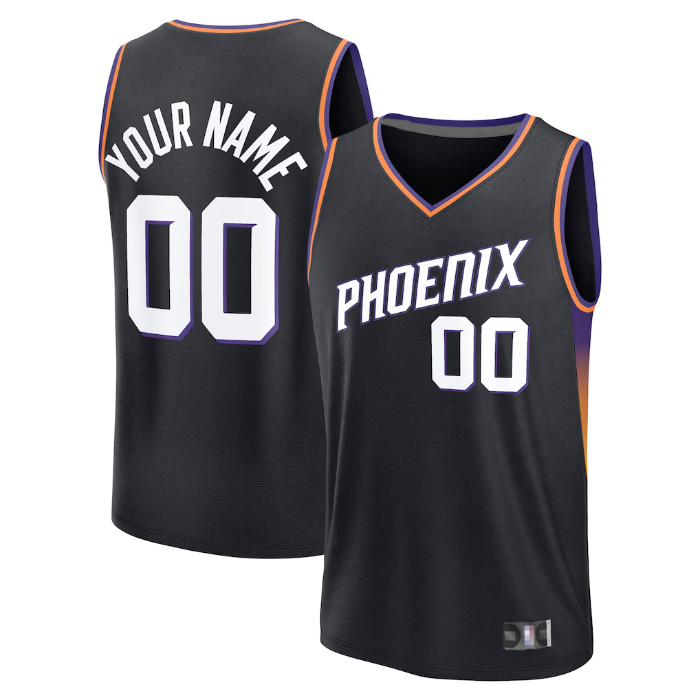 Kooe Custom P.Suns Fanatics Black Fast Break Jerseys - Icon Edition