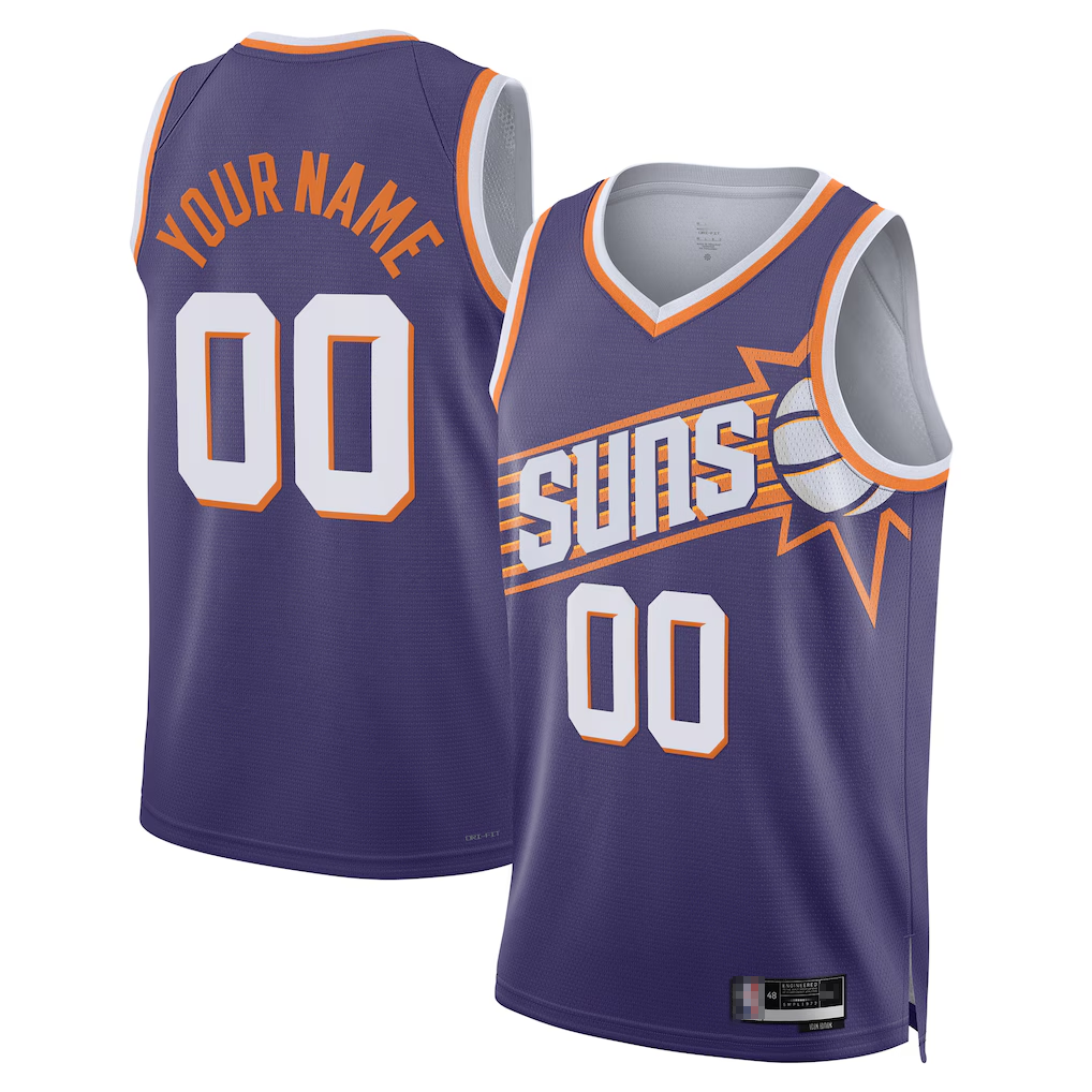 Kooe Custom P.Suns Purple Swingman Jerseys - Icon Edition