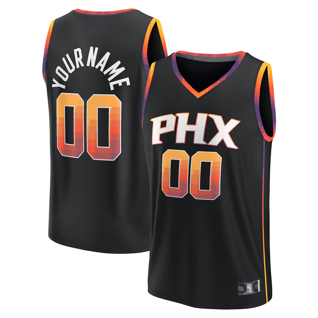 Kooe Custom P.Sunss Fanatics Black Fast Break Replica Jerseys - Statement Edition