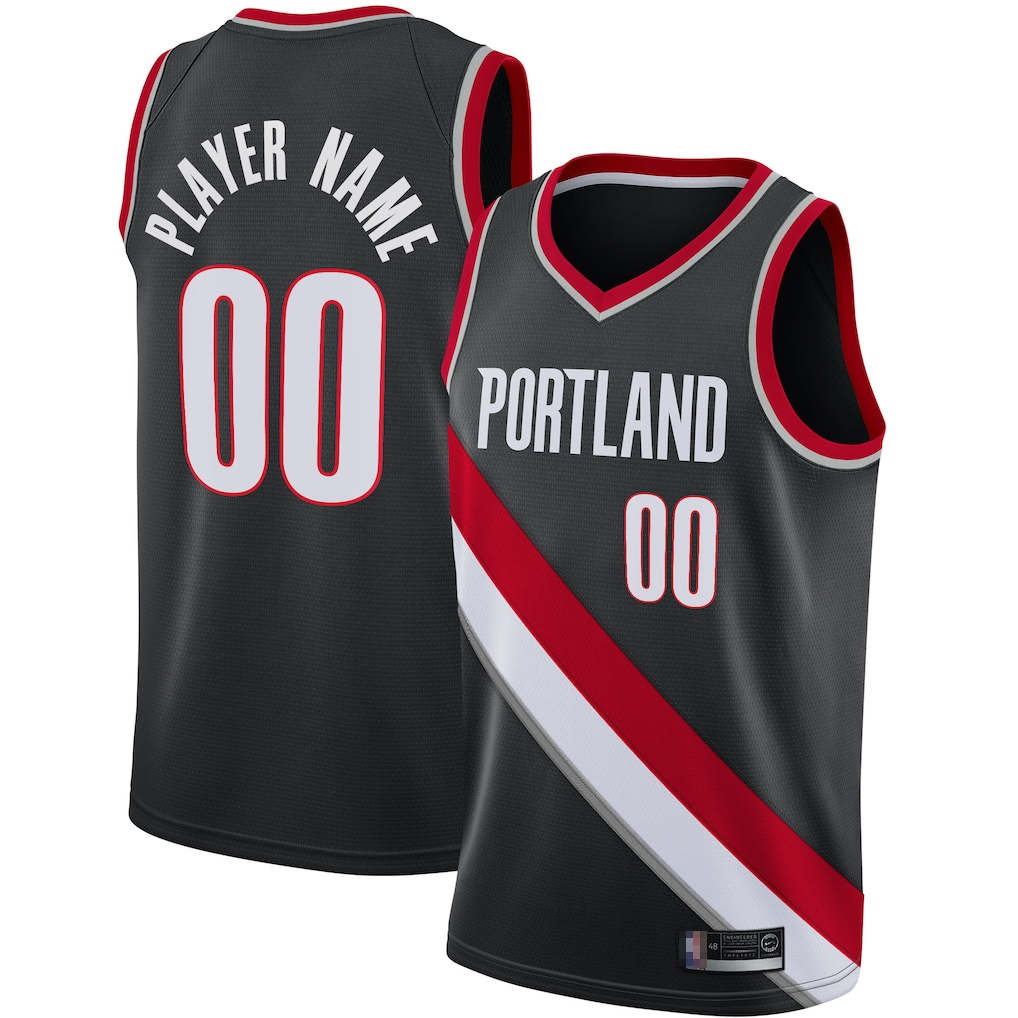 Kooe Custom PT.Blazers Black 2020-2021 Swingman Jerseys - Icon Edition