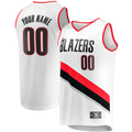 Kooe Custom PT.Blazers Fanatics White Fast Break Replica Jerseys - Association Edition