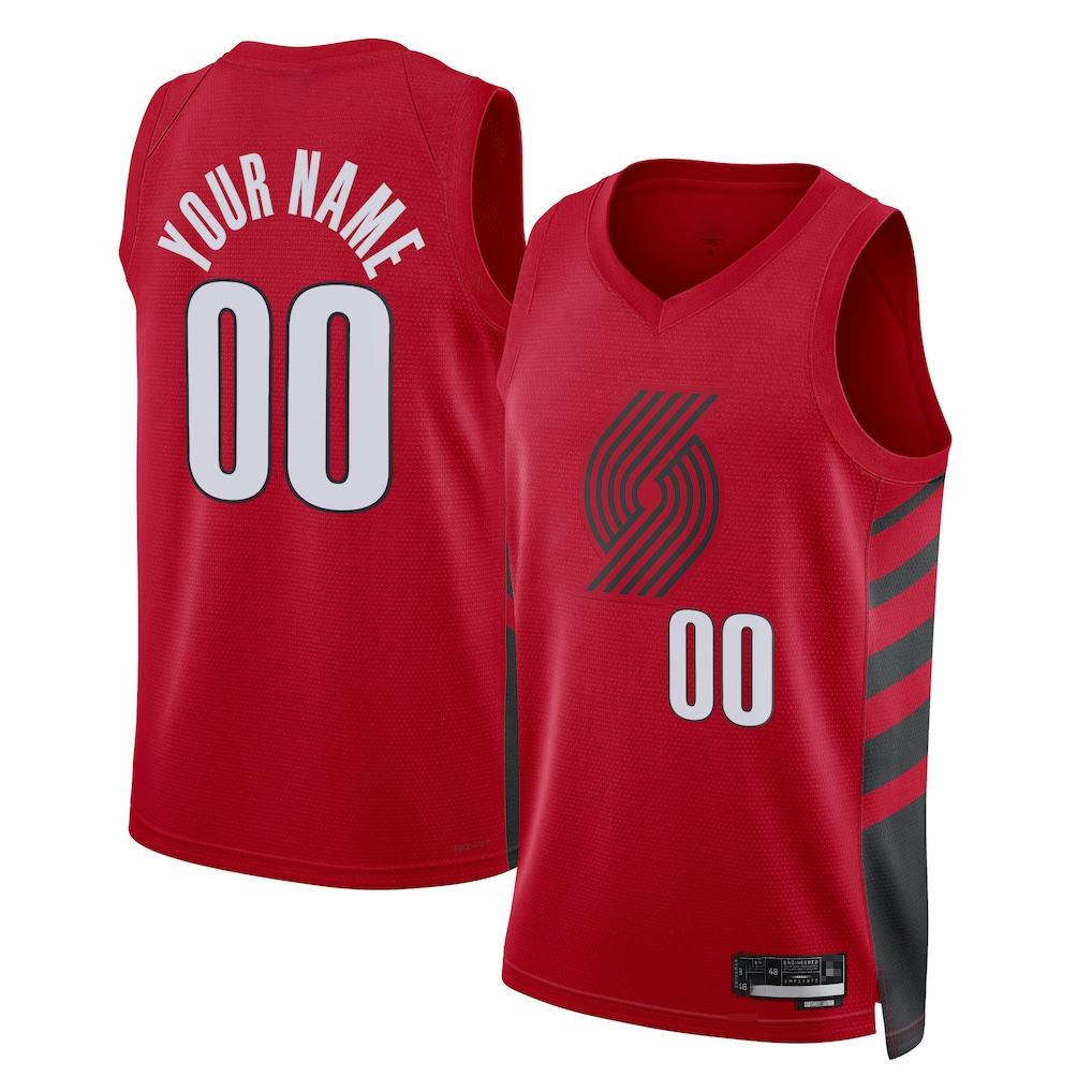 Kooe Custom PT.Blazers Red 2022-2023 Swingman Jerseys - Statement Edition