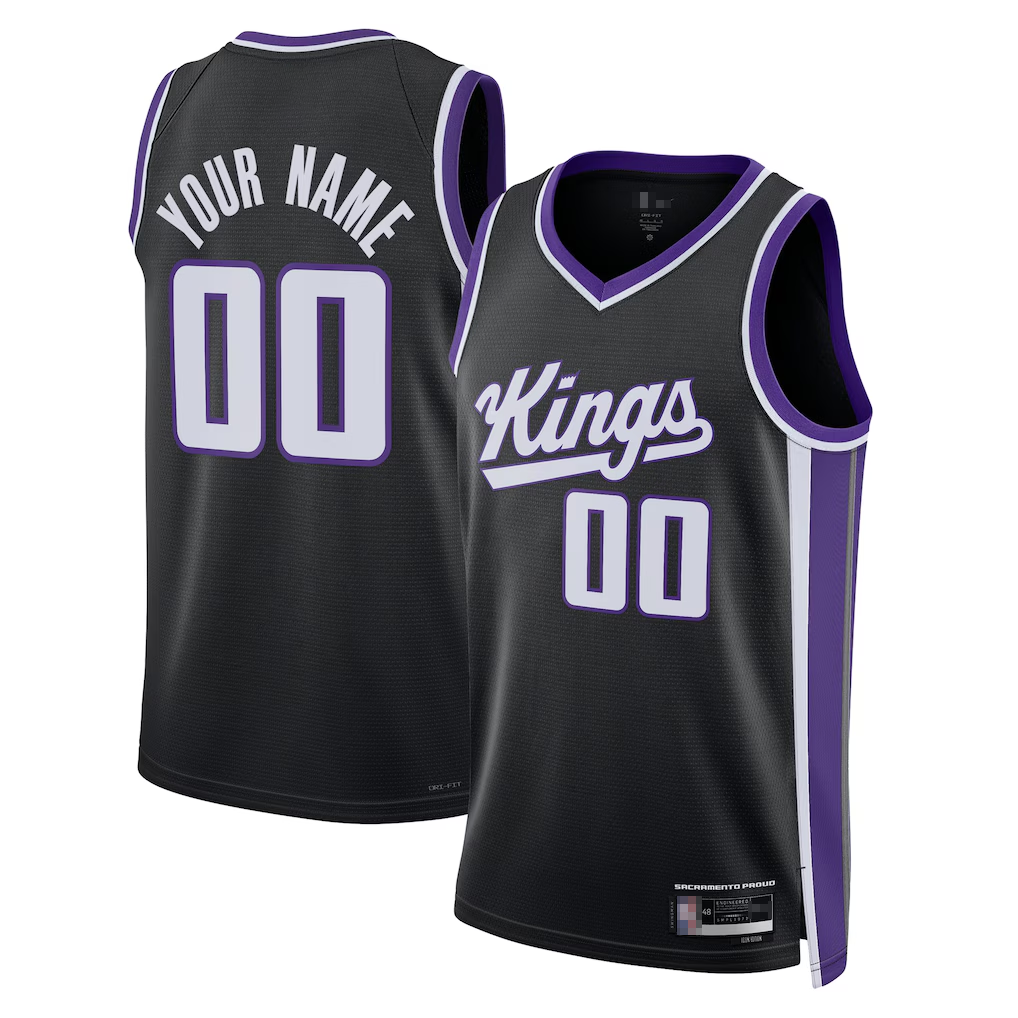 Kooe Custom S.Kings Black Swingman Jerseys - Icon Edition