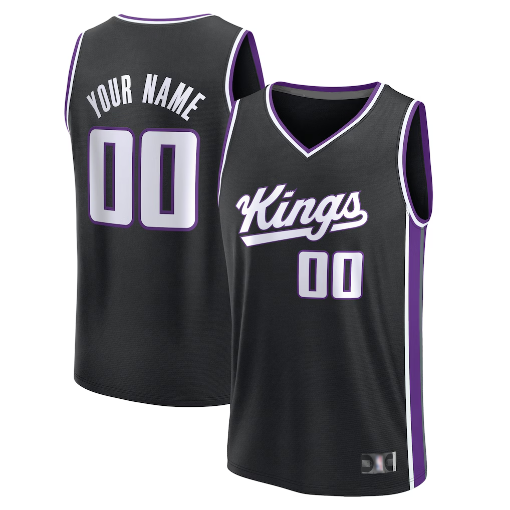 Kooe Custom S.Kings Fanatics Black Fast Break Jerseys - Icon Edition