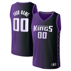 Kooe Custom S.Kings Fanatics Purple Fast Break Replica Jerseys - Statement Edition