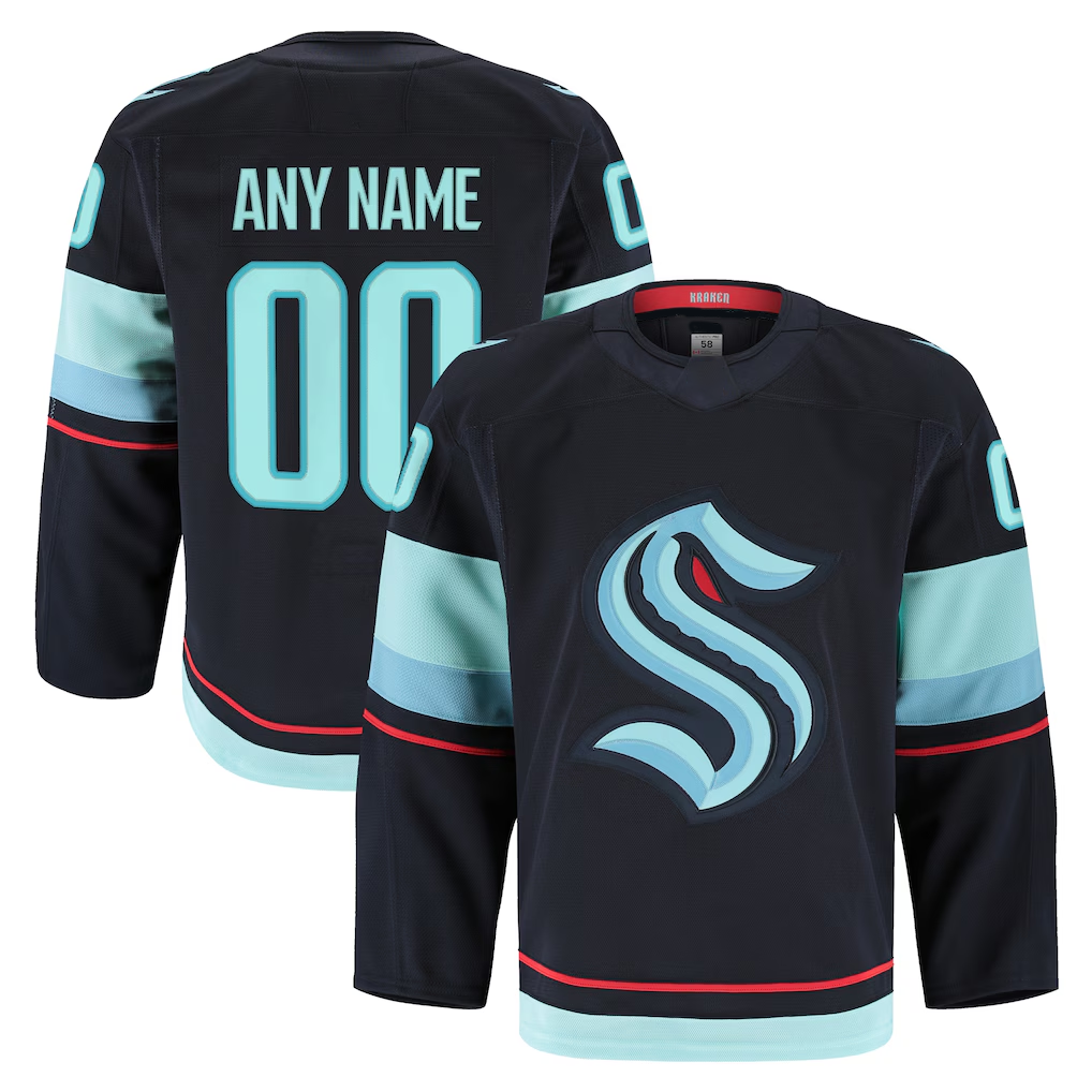 Kooe Custom S.Kraken Navy Home Authentic Pro Jerseys