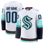 Kooe Custom S.Kraken White Away Premium Jerseys