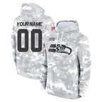 Kooe Custom S.Seahawks Arctic Camo Limited Salute to Service Pullover Hoodies Game Any Name & Numbers Stitched Jerseys
