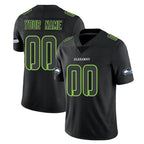 Kooe Custom S.Seahawks Black Impact Limited Home Game Any Name & Numbers Stitched Jerseys