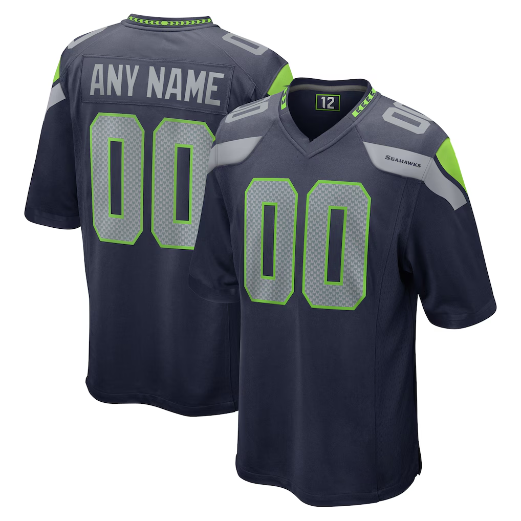 Kooe Custom S.Seahawks College Navy Game Stitched Jerseys