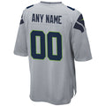 Kooe Custom S.Seahawks Gray Alternate Game Stitched Jerseys
