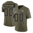 Kooe Custom S.Seahawks Olive 2025 Salute To Service Limited Home Game Any Name & Numbers Stitched Jerseys