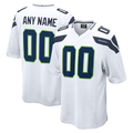 Kooe Custom S.Seahawks White Game Stitched Jerseys