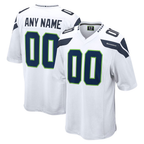 Kooe Custom S.Seahawks White Game Stitched Jerseys