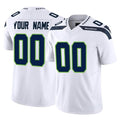 Kooe Custom S.Seahawks White Limited Vapor F.U.S.E. Home Game Any Name & Numbers Stitched Jerseys