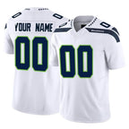 Kooe Custom S.Seahawks White Limited Vapor F.U.S.E. Home Game Any Name & Numbers Stitched Jerseys