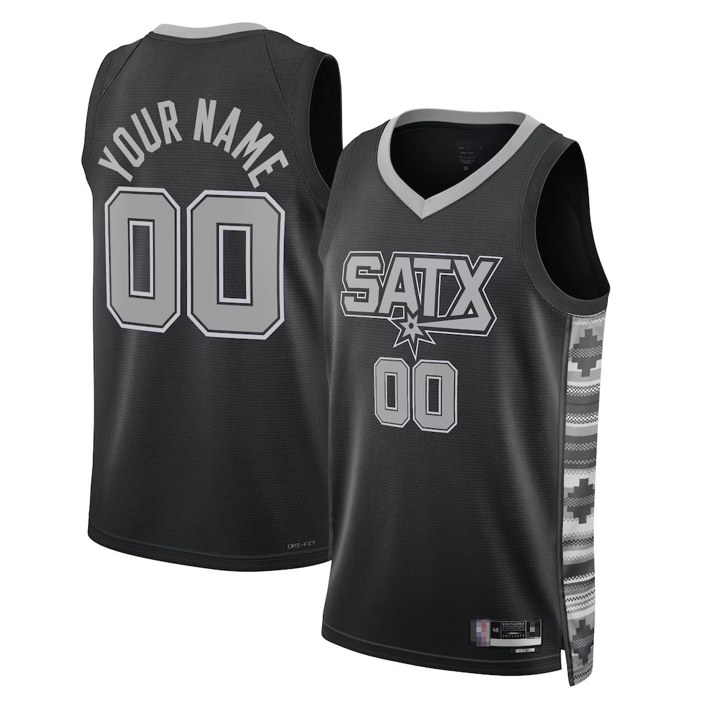 Kooe Custom SA.Spurs Black 2022-2023 Swingman Jerseys - Statement Edition
