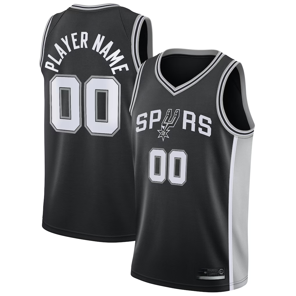 Kooe Custom SA.Spurs Black Swingman Jerseys - Icon Edition