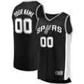 Kooe Custom SA.Spurs Fanatics Black Fast Break Replica Jerseys - Icon Edition