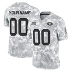 Kooe Custom SF.49ers Arctic Camo Limited Salute To Service Home Game Any Name & Numbers Stitched Jerseys