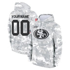 Kooe Custom SF.49ers Arctic Camo Limited Salute to Service Pullover Hoodies Game Any Name & Numbers Stitched Jerseys
