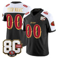 Kooe Custom SF.49ers Black-White Limited 80th Rivalries Collection Home Game Any Name & Numbers Stitched Jerseys