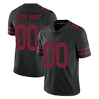 Kooe Custom SF.49ers Black Fashion Home Game Any Name & Numbers Stitched Jerseys