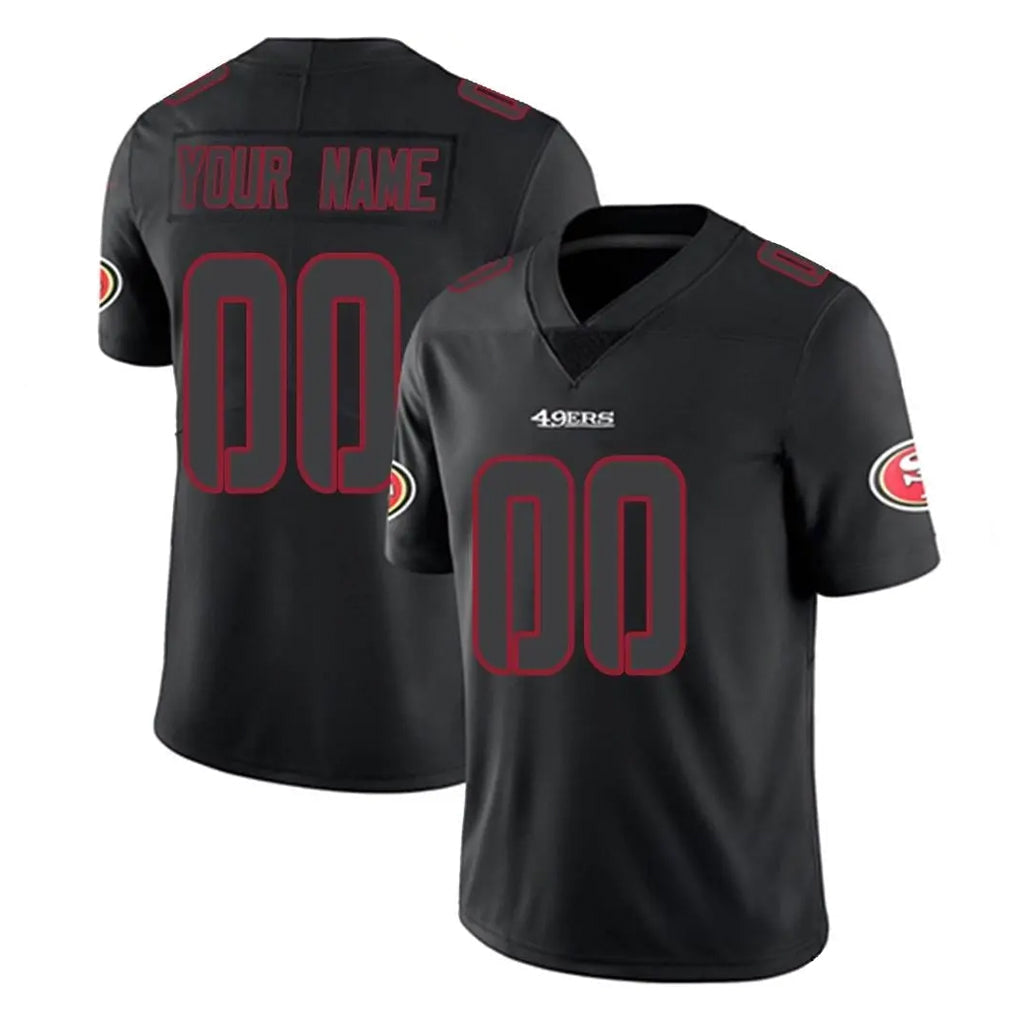 Kooe Custom SF.49ers Black Impact Limited Home Game Any Name & Numbers Stitched Jerseys