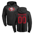 Kooe Custom SF.49ers Black LOGO Pullover Hoodies Home Game Any Name & Numbers Stitched Jerseys