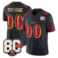 Kooe Custom SF.49ers Black Limited 80th Rivalries Collection Home Game Any Name & Numbers Stitched Jerseys